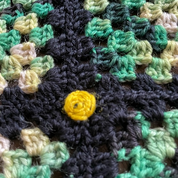 Handcrafted, cotton, granny, square afghan - Picture 3 of 3